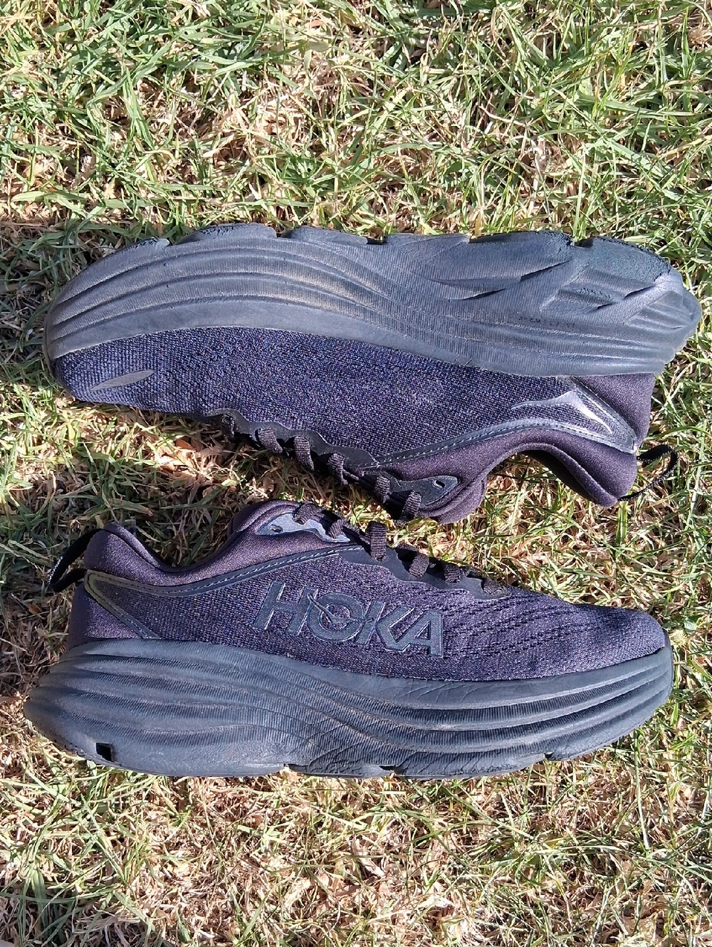Hoka Bondi 8 Women's/Unisex Plush Navy Running Shoes